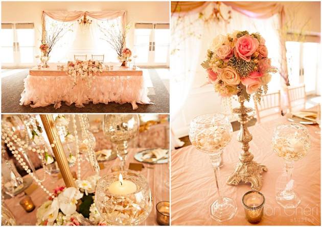 Pink wedding details by Dogwood Blossom Stationery