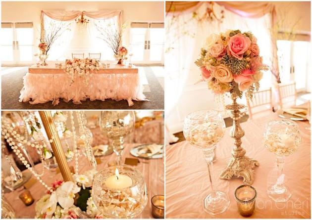 Pink wedding details by Dogwood Blossom Stationery