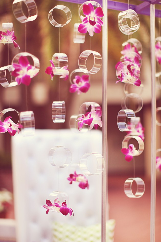 Dogwood Blossom Stationery, Wings of Glory, Mission Inn Resort, centerpiece, modern, purple orchids