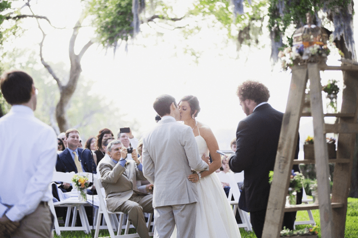 Sarah Bray Photography, Anna Christine Events, Dogwood Blossom Stationery, ceremony with guests