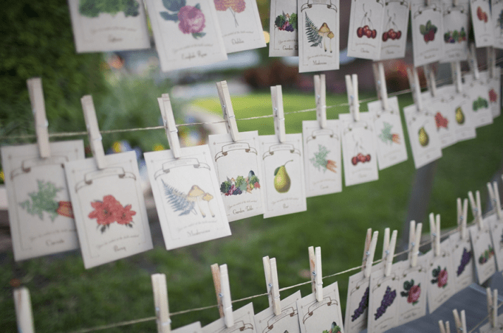 Sarah Bray Photography, Anna Christine Events, Dogwood Blossom Stationery, escort card display