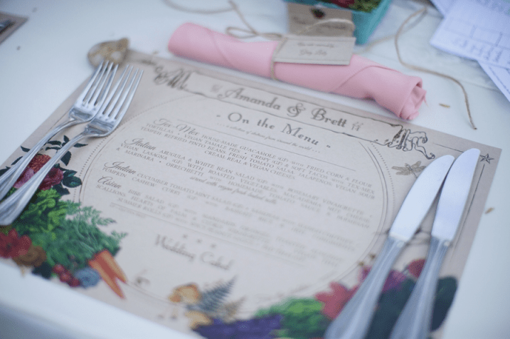 Sarah Bray Photography, Anna Christine Events, Dogwood Blossom Stationery, menu