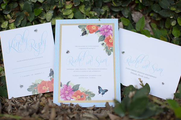 Rachel V Photography, Florida Federation of Garden Clubs, Dogwood Blossom Stationery, Custom Invitation