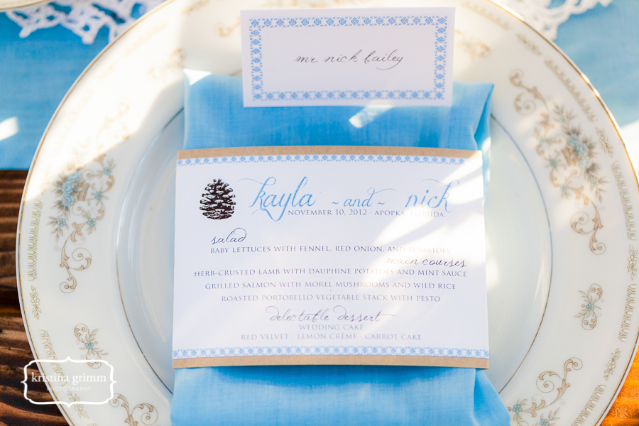 Bumby Photography, Dogwood Blossom Stationery, Wekiwa State Park, menu