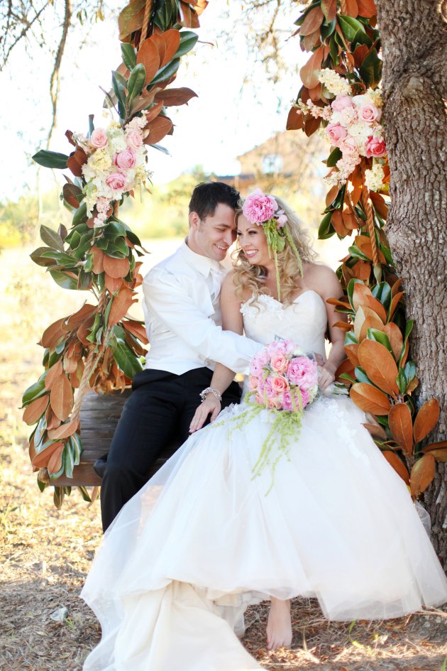 Wings of Glory Photography, Dogwood Blossom Stationery, Orlando Weddings, swing