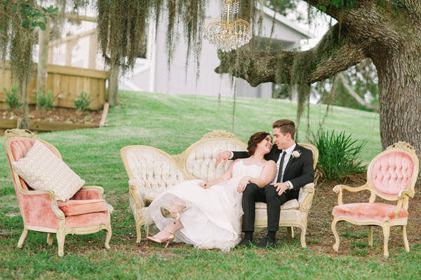 Kati Rosado Photography, Dogwood Blossom Stationery, Orlando Weddings, vintage furniture