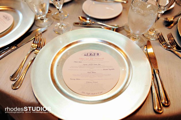 Rhodes Studios, Dogwood Blossom Stationery, Orlando weddings, menu