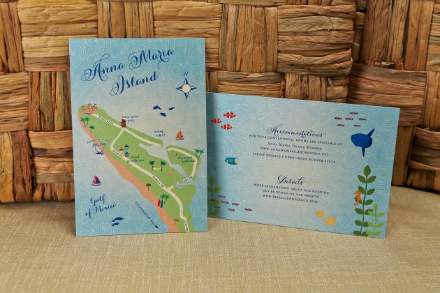 Dogwood Blossom Stationery, Orlando weddings, accomodation cards