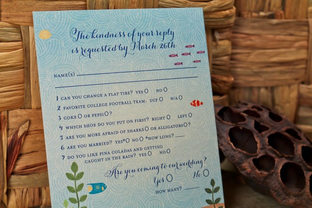 Dogwood Blossom Stationery, Orlando weddings, response card