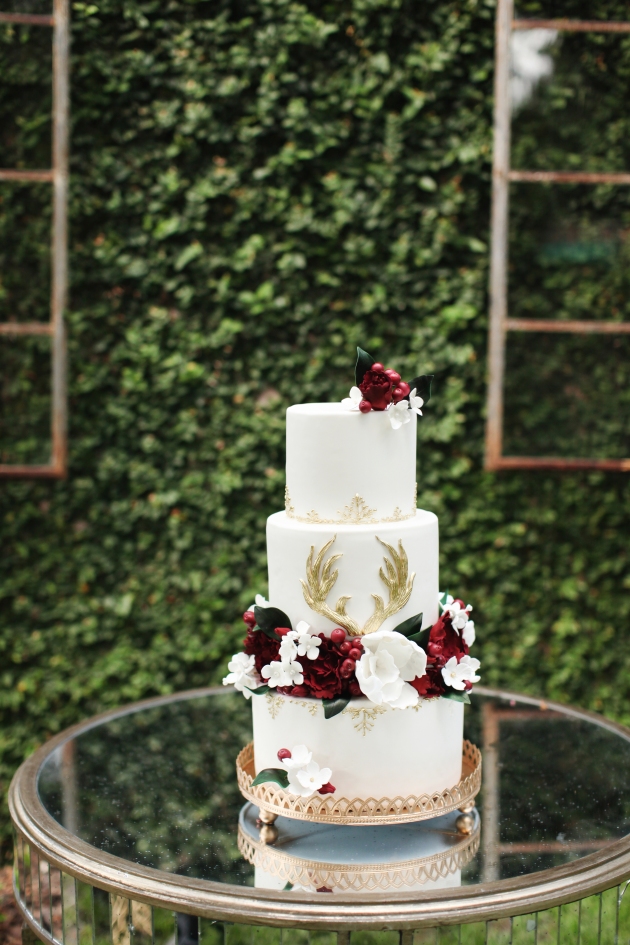 Wedding Cake, Dogwood Blossom Stationery, Holiday Shoot, The Acre, Vine and Light Photography