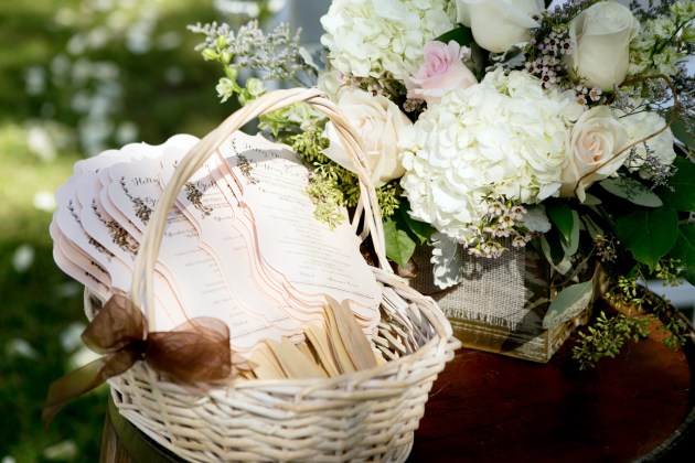 Henk Prinsloo Photography, Up the Creek Farms, Dogwood Blossom Stationery, blush and brown, custom fan programs