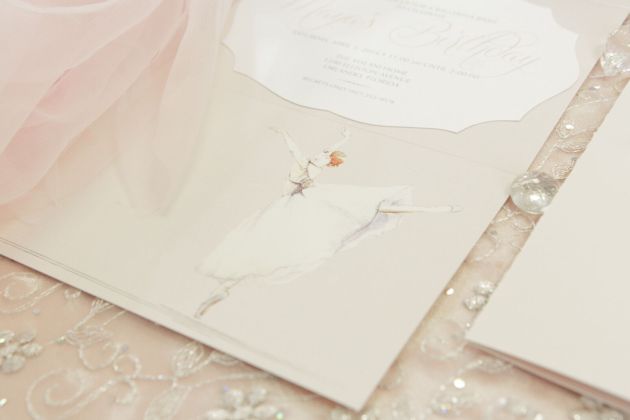 Custom Invitations, Ballerina, Ballerina Birthday Inspiration, Bumby Photography, Dogwood Blossom Stationery Event
