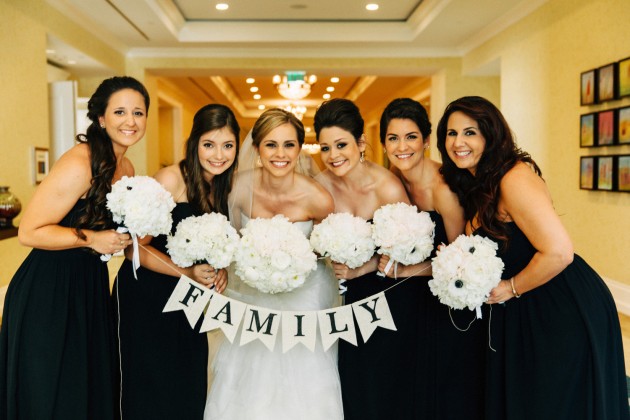 Signage, Bridal Party, White Floral, Black and Gold Wedding, The Hons Photography, Omni Orlando Resort at ChampionsGate, Dogwood Blossom Stationery Event