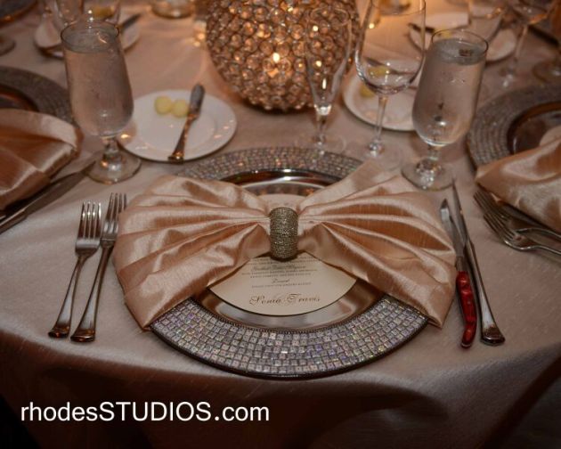 Cream colored wedding menu