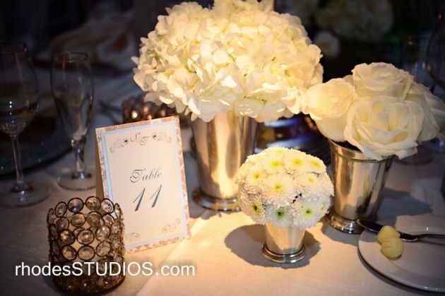 Taupe and brown table numbers