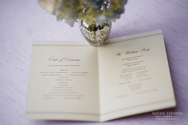 Wedding program