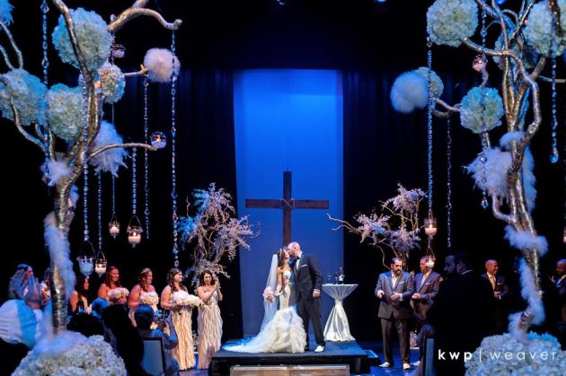 White wedding reception